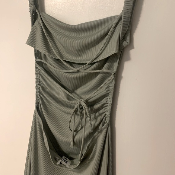 Princess Polly Lainey Midi Cutout Dress (Sage) - Picture 4 of 8